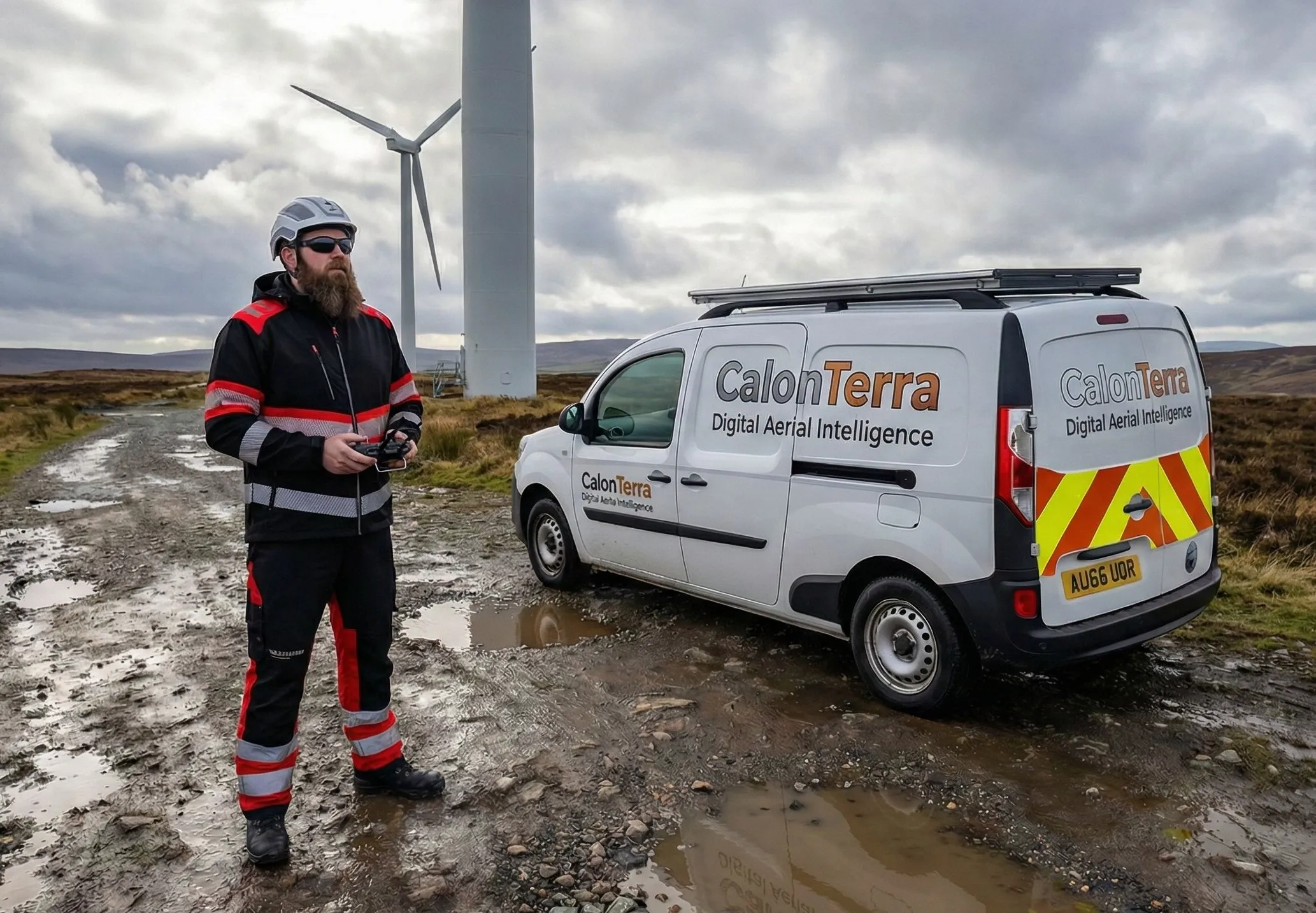 CalonTerra Safety Van with Pilot and Spotter Crew