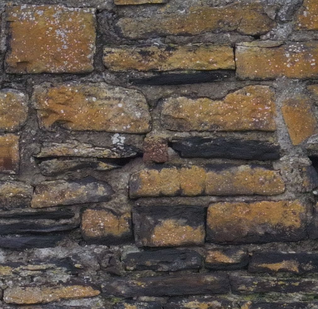 Solid brick damage on castle wall