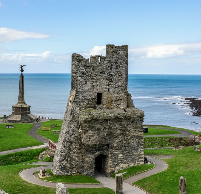 Aberystwyth Castle heritage drone survey for defect mapping